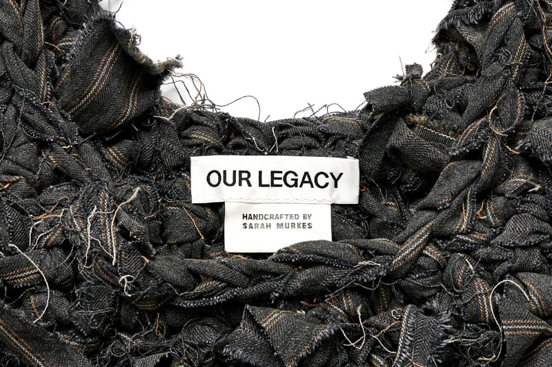 アワーレガシーのクロシェバッグ第4弾がDSMGにて5個限定で発売 Our Legacy Fourth Volume Handcrafted Crochet Bags Spring 2024 washed grey Torino stripe pink cast chain twill Release Info