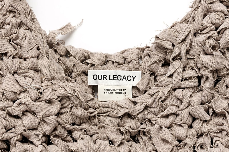 アワーレガシーのクロシェバッグ第4弾がDSMGにて5個限定で発売 Our Legacy Fourth Volume Handcrafted Crochet Bags Spring 2024 washed grey Torino stripe pink cast chain twill Release Info