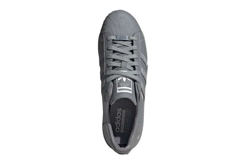 ネイバーフッド x アディダス オリジナルス スーパースターのディテールをチェック NEIGHBORHOOD adidas Superstar Cement Gray IE6115 Release Shinsuke Takizawa date info store list buying guide photos price