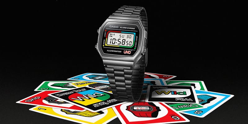 カシオ CASIO CLASSIC UNO コラボ 限定モデル  腕時計 CASIO 腕時計 A168WEUC-1A ウノコラボモデル CASIO × UNO コラボ