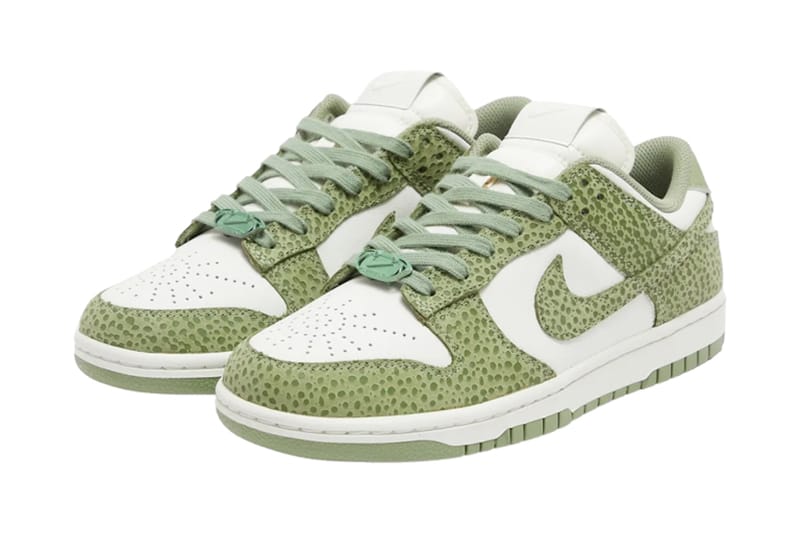 Nike Dunk Low の Safari シリーズに新色 “Oil Green” と “Phantom” がスタンバイ