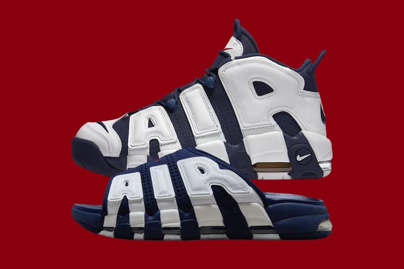 ナイキから名作 エア モア アップテンポ “オリンピック” のスライドタイプが登場との噂 Nike Air More Uptempo Slide “Olympic” release rumor