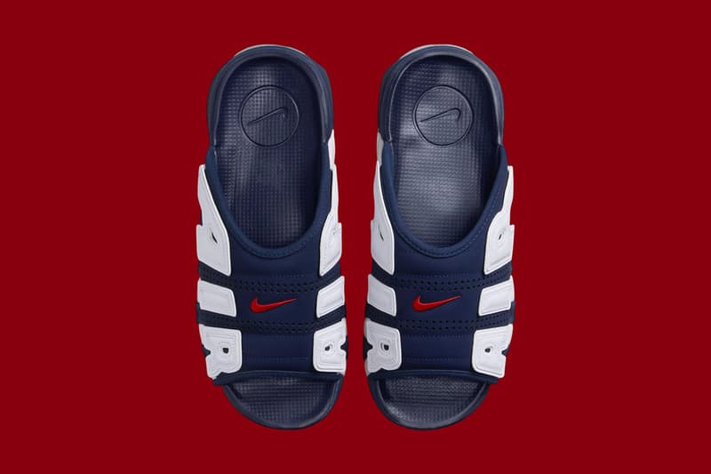 ナイキから名作 エア モア アップテンポ “オリンピック” のスライドタイプが登場との噂 Nike Air More Uptempo Slide “Olympic” release rumor