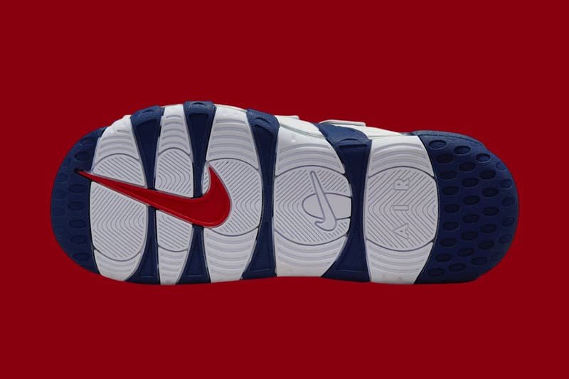 ナイキから名作 エア モア アップテンポ “オリンピック” のスライドタイプが登場との噂 Nike Air More Uptempo Slide “Olympic” release rumor