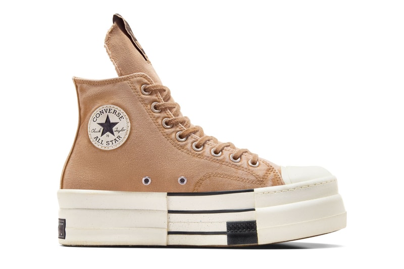 リック・オウエンス ダークシャドウ x コンバースよりDBLダークスターの新色が登場 Rick Owens DRKSHDW x Converse DBL DRKSTAR Arrives in “Blonde” and “Concrete” Footwear
