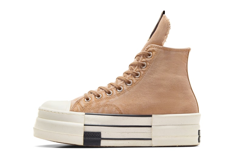 リック・オウエンス ダークシャドウ x コンバースよりDBLダークスターの新色が登場 Rick Owens DRKSHDW x Converse DBL DRKSTAR Arrives in “Blonde” and “Concrete” Footwear