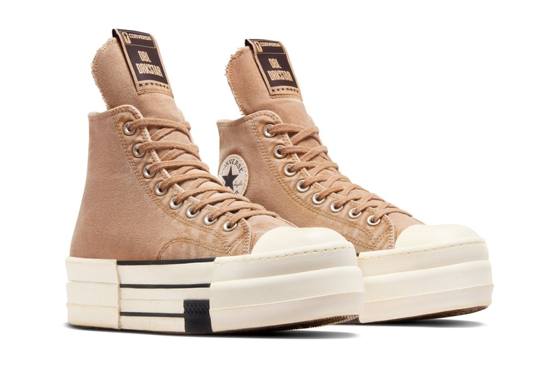 リック・オウエンス ダークシャドウ x コンバースよりDBLダークスターの新色が登場 Rick Owens DRKSHDW x Converse DBL DRKSTAR Arrives in “Blonde” and “Concrete” Footwear