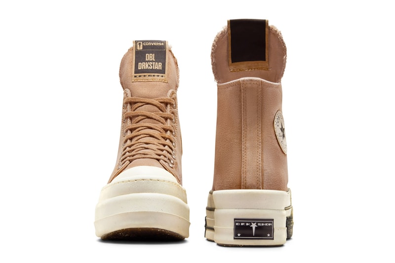 リック・オウエンス ダークシャドウ x コンバースよりDBLダークスターの新色が登場 Rick Owens DRKSHDW x Converse DBL DRKSTAR Arrives in “Blonde” and “Concrete” Footwear