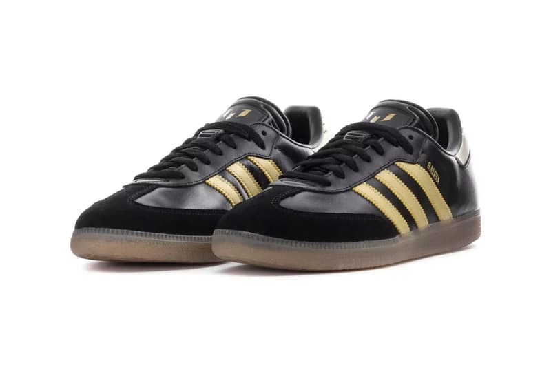 リオネル・メッシ x アディダス オリジナルス サンバ に新色 “ブラック/ゴールド” が登場 Lionel Messi adidas Samba "Black/Gold" IH8159 Release Info