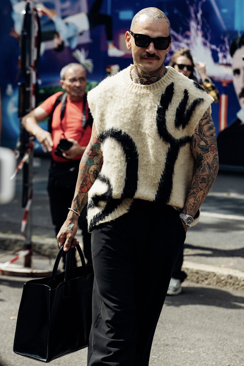 ストリートスタイル : ミラノ・ファッションウィーク 2025年春夏 Milan Fashion Week Men's SS25 Street Style fendi diesel jw anderson prada italian fashion streetwear fendi gucci 