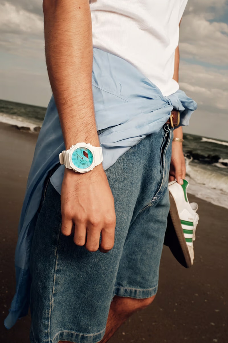 サマーシーズンにぴったりな夏仕様の最新コレクションがジーショックからリリース G-SHOCK Beach Time Lapse Collection DW-5600 GA-2100 Watches Sunrise Sunset Iridescent Color Gradient Mineral Glass