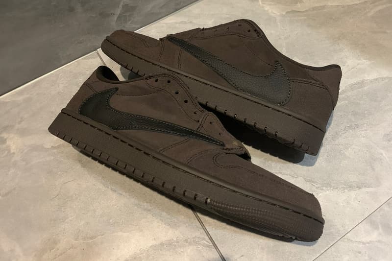 トラヴィス・スコット x エアジョーダン 1 ローの新色 “ベルベットブラウン” をチェック Travis Scott X Air Jordan 1 Low OG SP "Velvet Brown" Has Been Confirmed release spring 2025 next year cactus jack brown shoes lowtops swoosh mockups DM7866-202