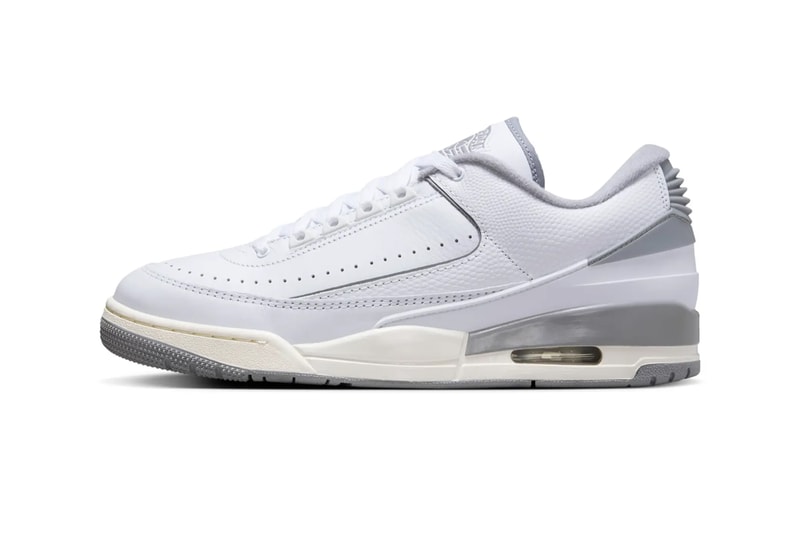 新型ハイブリッドモデル エアジョーダン2/3に新色がスタンバイ Air Jordan 2/3 "White/Cement Grey" FD0383-101 Release Info Jordan brand michael jordan hybrid all white sneaker shoe basketball nike swoosh 
