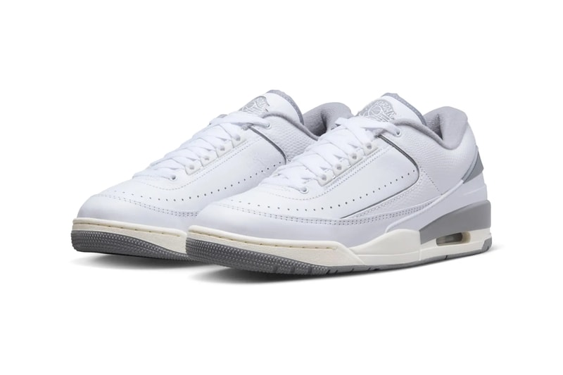 新型ハイブリッドモデル エアジョーダン2/3に新色がスタンバイ Air Jordan 2/3 "White/Cement Grey" FD0383-101 Release Info Jordan brand michael jordan hybrid all white sneaker shoe basketball nike swoosh 