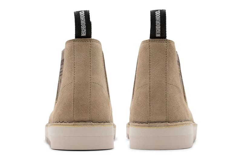 ネイバーフッドがクラークスオリジナルスとのコラボレーション第3弾を発売 NEIGHBORHOOD x Clarks Originals Collide on Collaborative Footwear wallabee desert boot collab release date upper price online webstore upper leather lace brand tag 