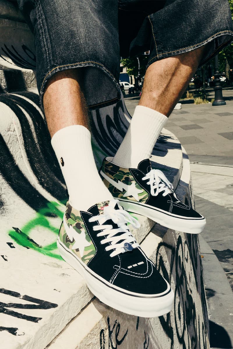 ア・ベイシング・エイプ x ヴァンズによるコラボコレクション第3弾がローンチ A BATHING APE®︎ VANS OLD SKOOL SK8-MID release info BAPE