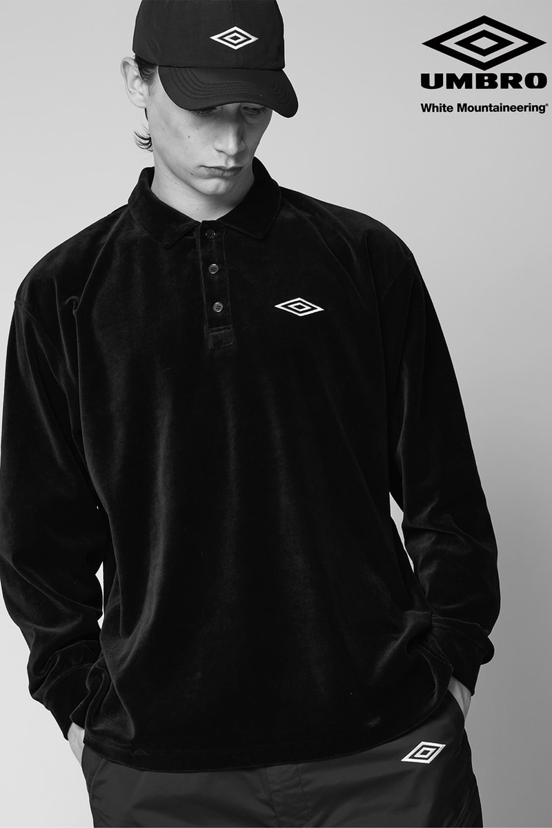 BLK ホワイトマウンテニアリングがアンブロとの初コラボレーションアイテムを発表 BLK White Mountaineering x UMBRO first collaboration collection autumn winter 2024 release info