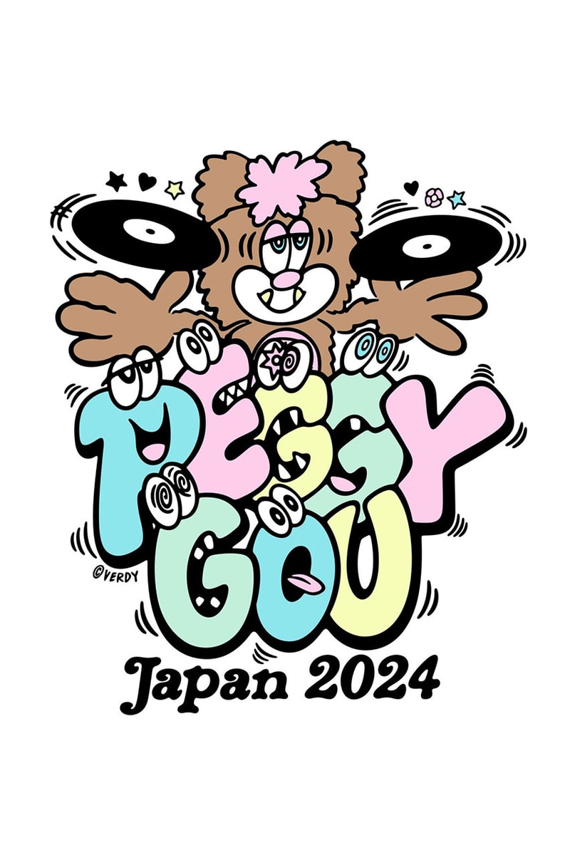 ペギー・グーの来日を記念してヴェルディ描き下ろしのコラボTシャツが登場 peggy gou visit to japan verdy collbo t shirt release info