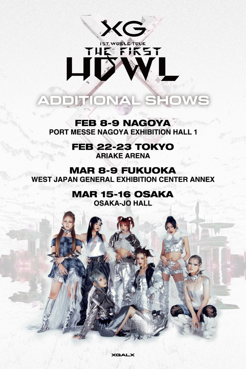 XG が1st ワールドツアー “The first HOWL” の追加公演を日本4都市で開催 XG 1st WORLD TOUR “The first HOWL” Additional Japan Shows info
