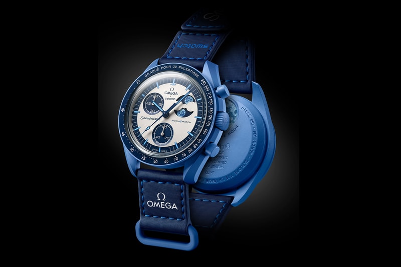 オメガ x スウォッチ ムーンスウォッチに“ブルームーン”から着想を得た新作が登場 OMEGA SWATCH Bioceramic MoonSwatch MISSION TO THE SUPER BLUE MOONPHASE release info