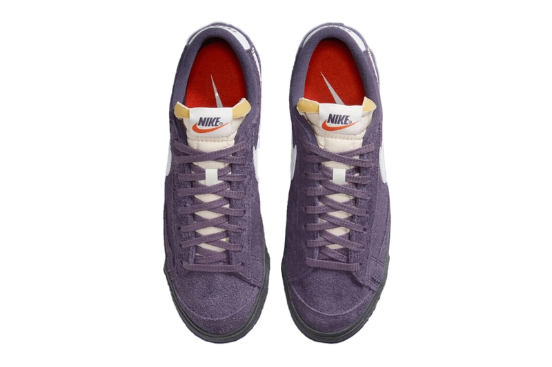 ナイキのクラシックなブレザーロー‘77ヴィンテージより新作ダークライジン/ブラックが登場 Nike Blazer Low ‘77 Vintage "Dark Raisin/Black" FQ8060-500 Release Info Swoosh hairy suede foam tongue 