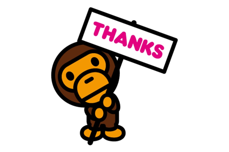 ア・ベイシング・エイプ 初の公式 LINE スタンプが数量限定で登場 A BATHING APE ®︎ Official LINE sticker release info BAPE BABY MILO