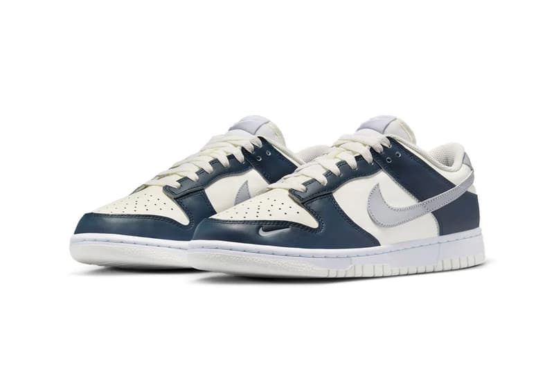 ナイキダンクローからミニスウッシュを刻印した新色 “アーモニーネイビー”が登場 Nike Dunk Low "Armory Navy" HV2390-100 Release Info Sail/White-Armory Navy-Wolf Grey mini swoosh