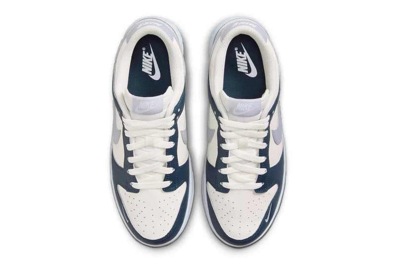 ナイキダンクローからミニスウッシュを刻印した新色 “アーモニーネイビー”が登場 Nike Dunk Low "Armory Navy" HV2390-100 Release Info Sail/White-Armory Navy-Wolf Grey mini swoosh