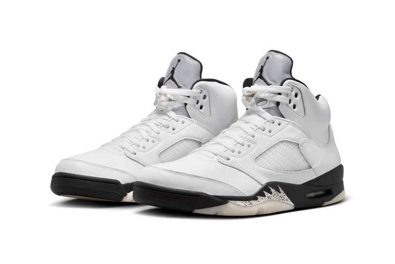 爽やかなカラーリングのエアジョーダン 5 ホワイトアンドブラックが国内SNKRSにて発売 air jordan 5 white and black snkrs release info