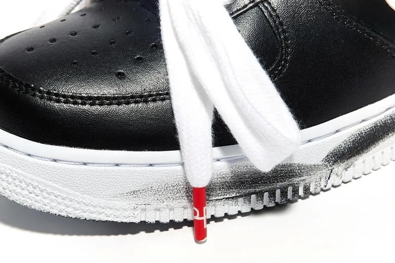 ピースマイナスワンxエアフォース1ロー“パラノイズ3.0”の公式ビジュアルが公開 PEACEMINUSONE x Nike Air Force 1 Para-Noise 3.0 G-Dragon AQ3692-004 “Black/New Emerald-Pinkfire II-Tour Yellow-Blue Gale” on foot images official look drop price 