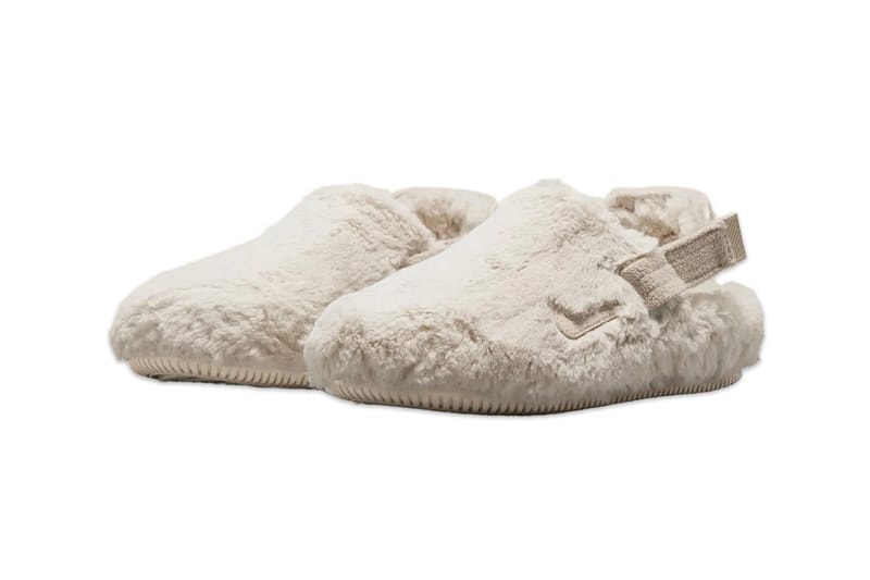 ナイキよりホリデーシーズンに向けたカームミュールの新作3型が登場 Nike's Calm Mule Gets Furry Makeover Holiday Season balck pink sanddrift beige FZ3119-001 FZ3118-100 FZ3119-600