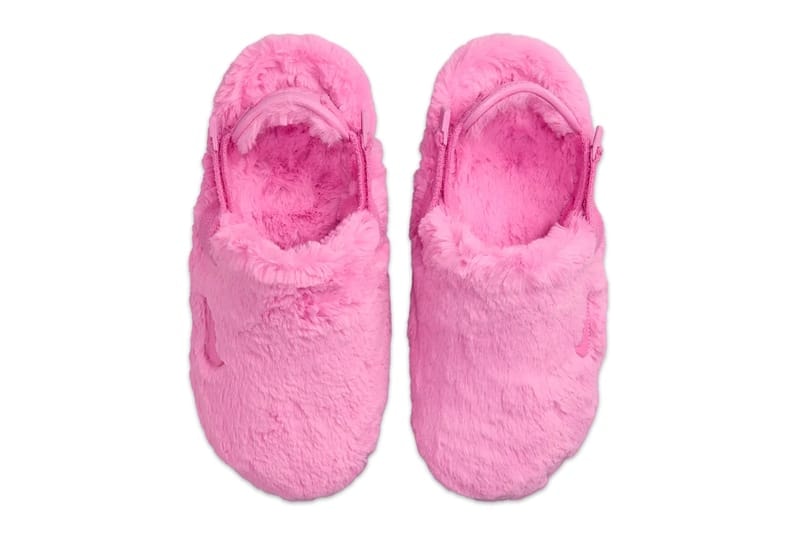 ナイキよりホリデーシーズンに向けたカームミュールの新作3型が登場 Nike's Calm Mule Gets Furry Makeover Holiday Season balck pink sanddrift beige FZ3119-001 FZ3118-100 FZ3119-600