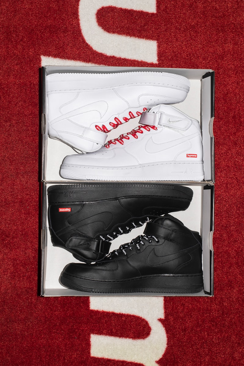 シュプリーム x ナイキ エアフォース 1 ミッドが発売 Supreme Nike Air Force 1 Mid release info