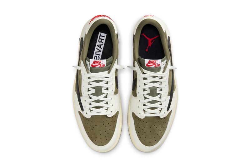 トラヴィス・スコット x エア ジョーダン 1 ロー “リバース オリーブ” の国内発売情報が解禁 Travis Scott x Air Jordan 1 Low OG “Medium Olive” official images