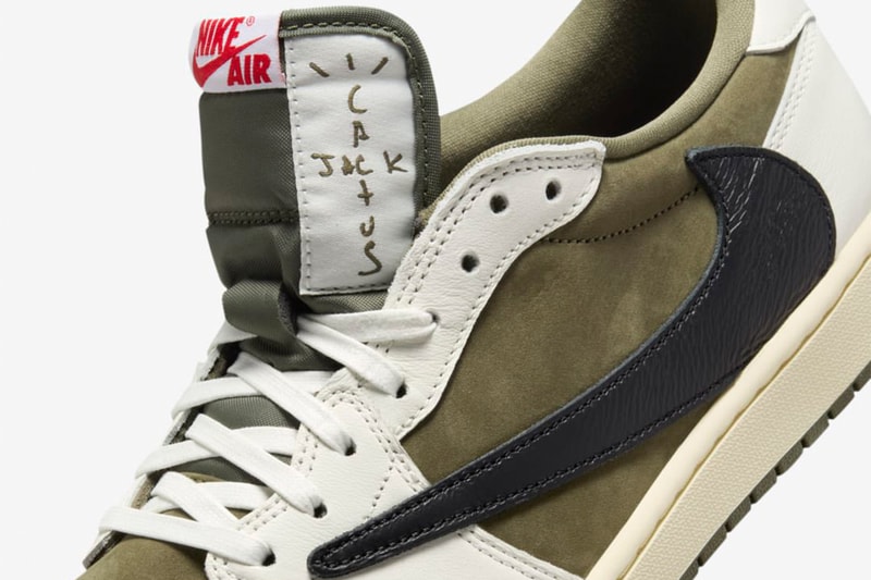 トラヴィス・スコット x エア ジョーダン 1 ロー “リバース オリーブ” の国内発売情報が解禁 Travis Scott x Air Jordan 1 Low OG “Medium Olive” official images