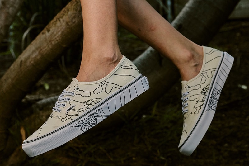 バルがラインドローイング柄を施したヴァンズとのコラボモデル2型を発売 bal vans collab Authentic Style 36 release info