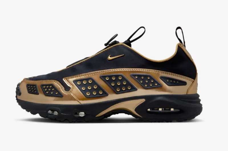 ナイキエアサンダーマックスから煌びやかな印象の新色 “ブラック&メタリックゴールド”がリリース nike air sndr max black and metallic gold release info