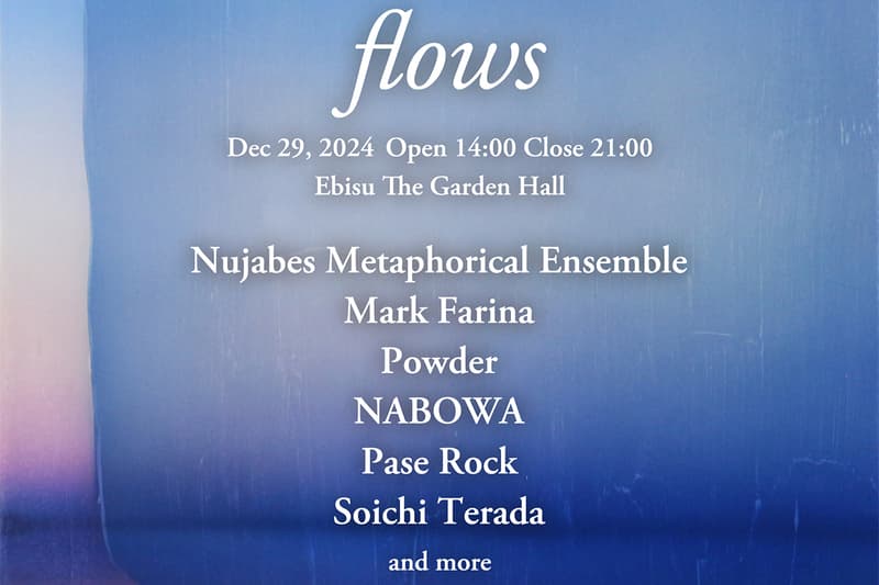 ヌジャベスの音楽を未来へと紡ぐ音楽会 flows の第2回目が開催 Nujabes Metaphorical Ensemble flows 2024 info Hydeout Productions, Mark Farina, Powder,