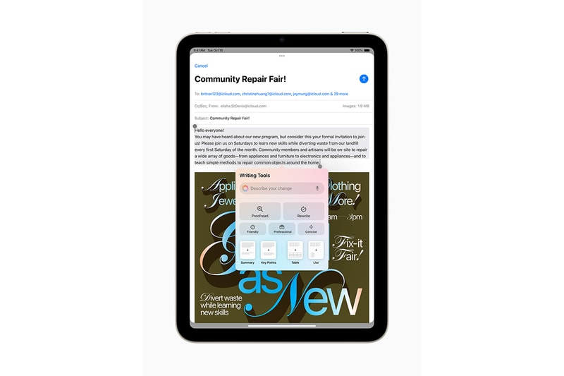 アップルが第7世代の新型 iPad mini を発表  Apple iPad mini  for Apple Intelligence