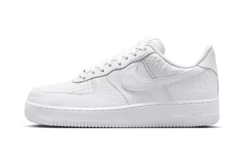 Nike Air Force 1 からさまざまなテクスチャを掛け合わせたオールホワイトモデルが登場