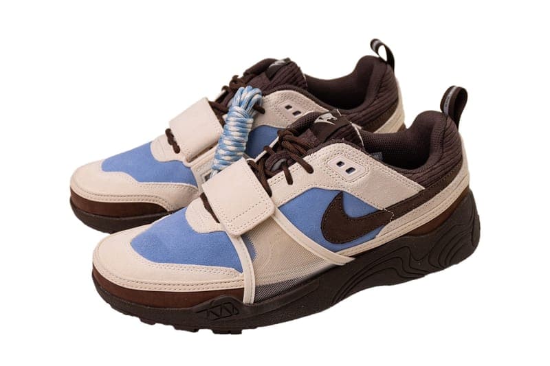 トラヴィス・スコット xナイキ ズームフィールド ジャックスに新色レーチェブルーが登場か travis scott nike baseball sportswear zoom field jaxx leche blue official release date info photos price store list buying guide HQ3072-400