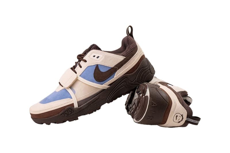 トラヴィス・スコット xナイキ ズームフィールド ジャックスに新色レーチェブルーが登場か travis scott nike baseball sportswear zoom field jaxx leche blue official release date info photos price store list buying guide HQ3072-400