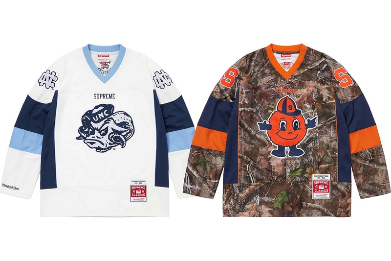 シュプリームとミッチェル & ネスが NCAA 所属4チームをフィーチャーしたカプセルコレクションを発表 Supreme Mitchell & Ness NCAA collection release info