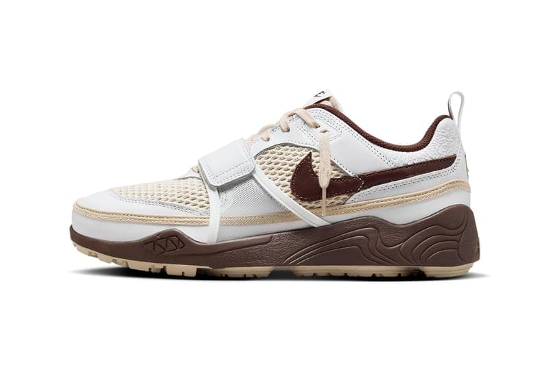 トラヴィス・スコット x ナイキズームフィールドジャックス  ライトチョコレートのディテールをチェック Travis Scott Nike Zoom Field Jaxx Light Chocolate HQ3073-100 Release Info date store list buying guide photos price