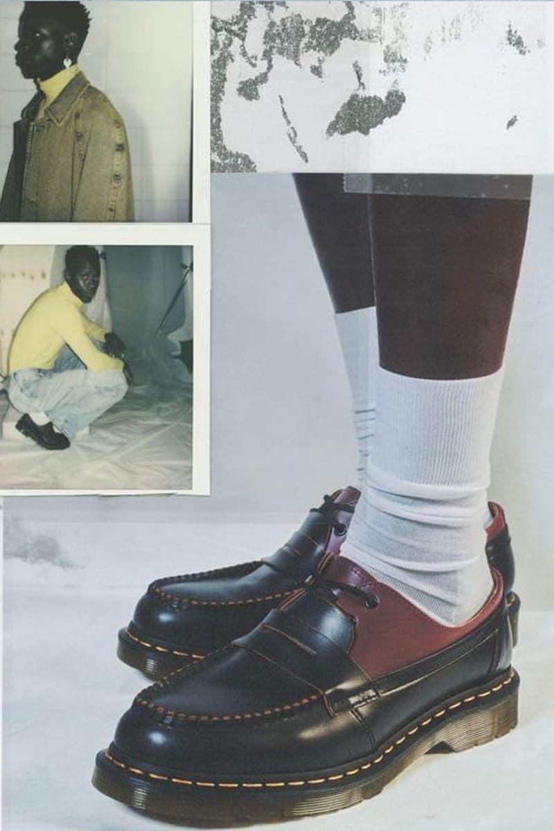 エムエム6 メゾン マルジェラ x 初コラボシューズが発売 MM6 Maison Margiela Drops Dual Toned Dr. Martens fw24 fall winter 2024 1460 black leather boot low top oxford