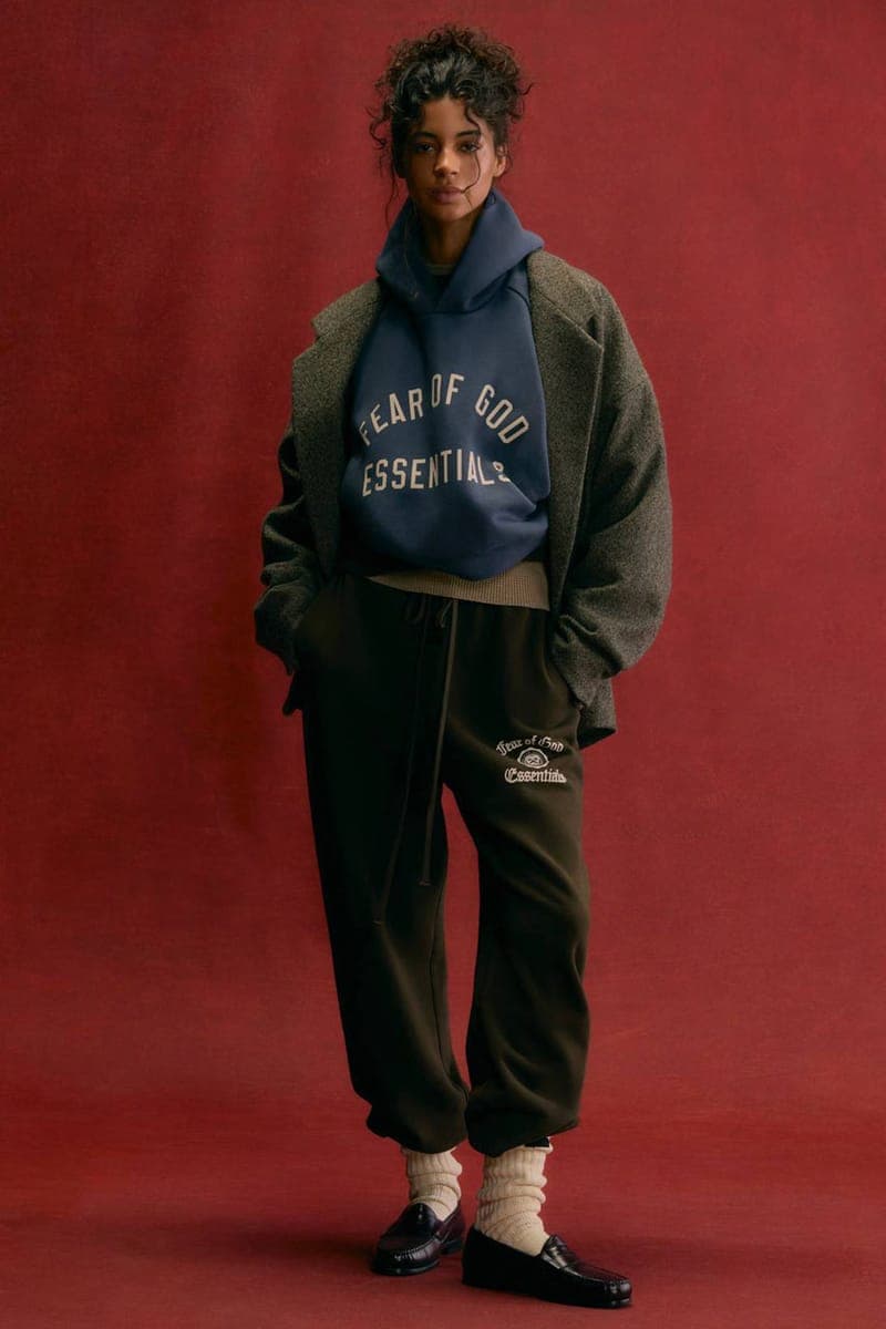 フィア オブ ゴッド エッセンシャル2024年ホリデーコレクションFear of God Opens Up Its ESSENTIALS Holiday 2024 Lookbook release info collection capsule winter fall collegiate price