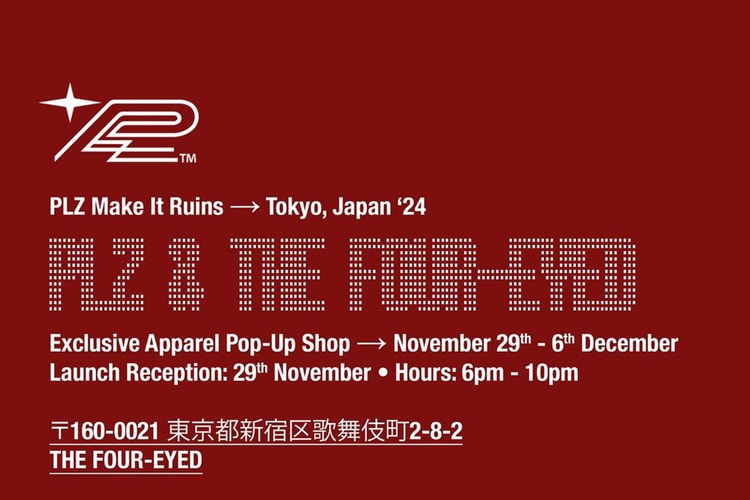 ヴィーガン主宰 PLZ Make It Ruins のアパレルポップアップが THE FOUR-EYED で開催