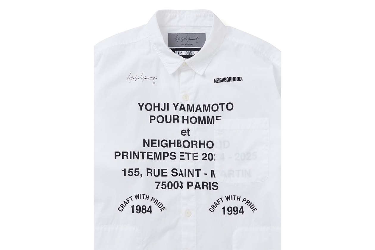 NEIGHBORHOOD x Yohji Yamamoto POUR HOMME によるコラボコレクション第3弾が到着 NEIGHBORHOOD Yohji Yamamoto POUR HOMME fall winter 2024 release info