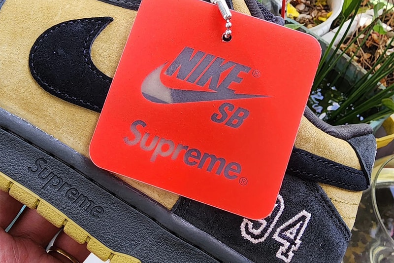 シュプリーム x ナイキ SB ダンクローのビジュアルが浮上 Supreme x Nike SB Dunk Low first look