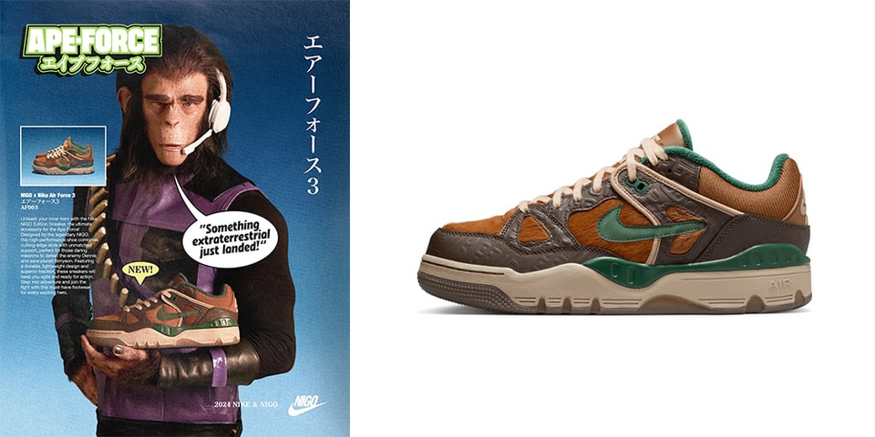 NIGO®️xエアフォース 3にエイプをモチーフにした新作が登場 